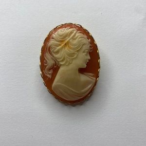 Cameo pins and necklace